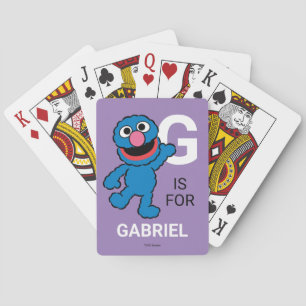 G is for Grover Add Your Name Playing Cards