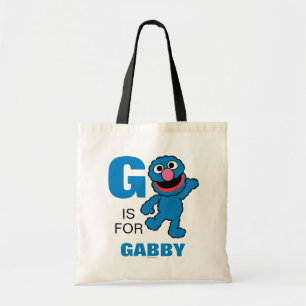 G is for Grover Add Your Name Tote Bag