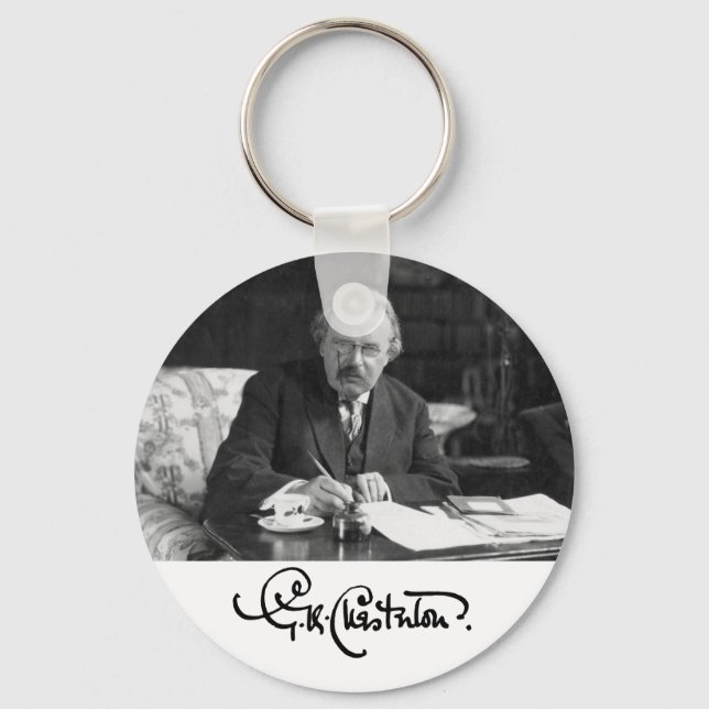 G. K. Chesterton at Work Key Ring (Front)