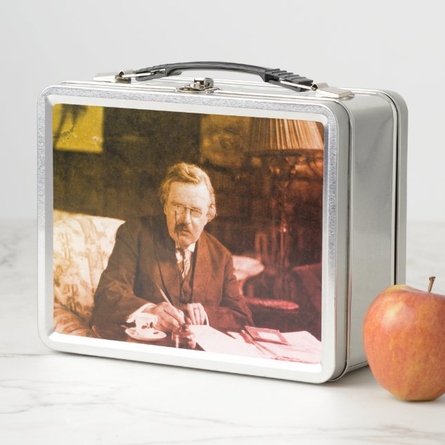 G.K. Chesterton at Work Metal Lunch Box (In Situ)