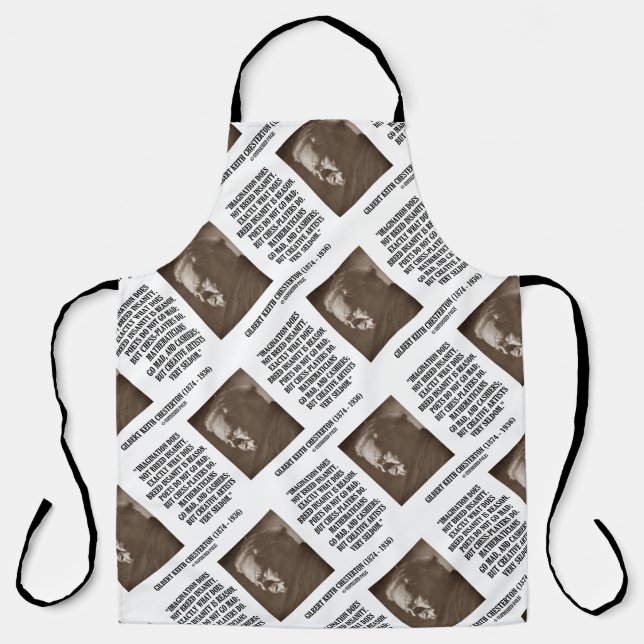 G.K. Chesterton Imagination Insanity Creative Apron (Front)