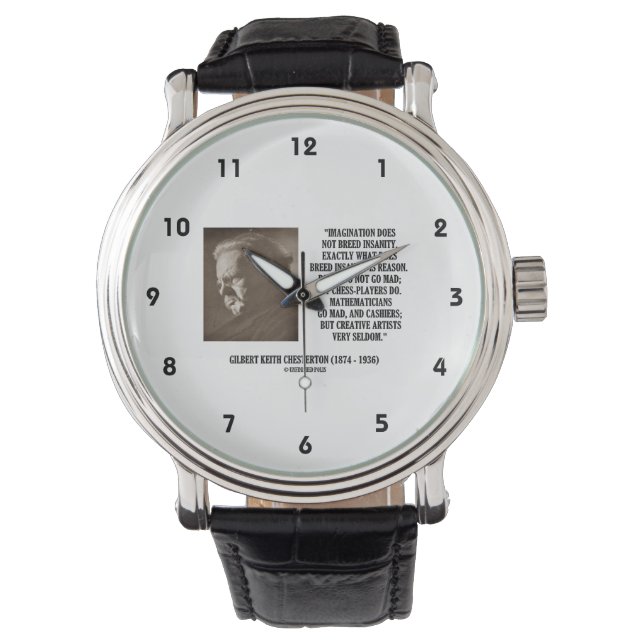G.K. Chesterton Imagination Insanity Creative Watch (Front)