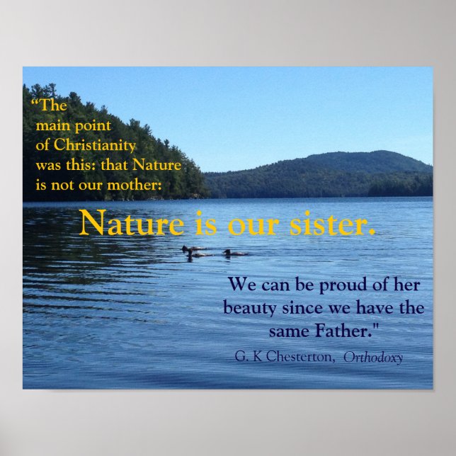 G. K. Chesterton quote about nature- poster (Front)