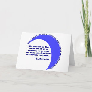 G. K. Chesterton Stormy Sea Card