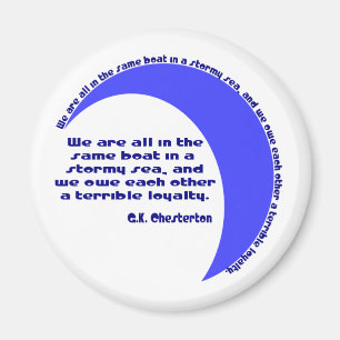 G. K. Chesterton Stormy Sea Magnet
