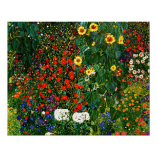 G. Klimt - Farm Garden with Sunflowers Poster