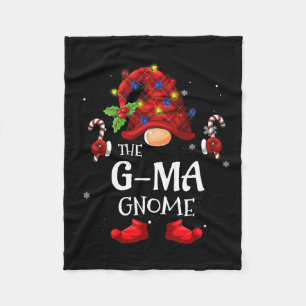 G-ma Gnome Matching Christmas Pjs For Family Fleece Blanket