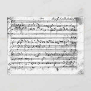 G major for violin, harpsichord and violoncello 2 postcard