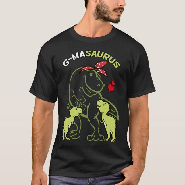 G-Masaurus G-ma 2 Kids Dinosaur Mother's Day Pullo T-Shirt (Front)