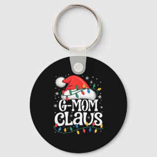 G-mom Claus Funny Xmas Christmas Grandma Holiday S Key Ring