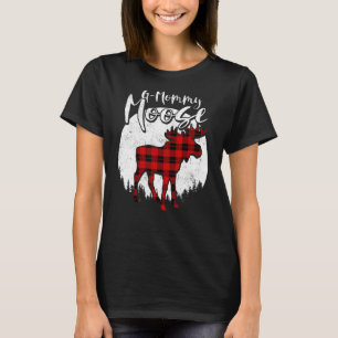 G Mommy Moose Red Plaid Buffalo Matching Family Pa T-Shirt