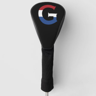 G Monogram overlaid on NLD Flag on bk dccnt Golf Head Cover