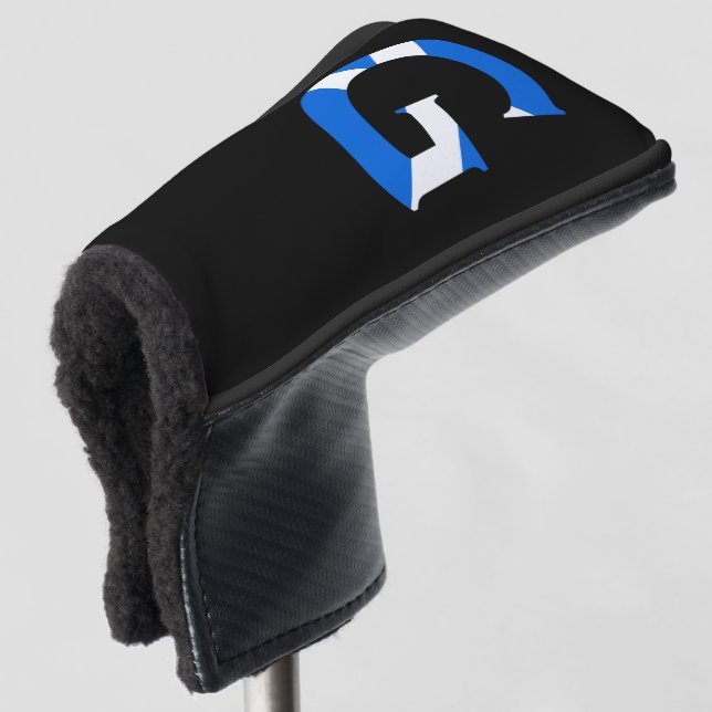 G Monogram overlaid on Scottish Flag pccnt Golf Head Cover (3/4 Front)