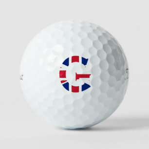 G Monogram overlaid on Union Jack Flag tpv1 gbcnt Golf Balls
