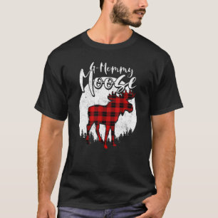 G Mummy Moose Red Plaid Buffalo Matching Family Pa T-Shirt