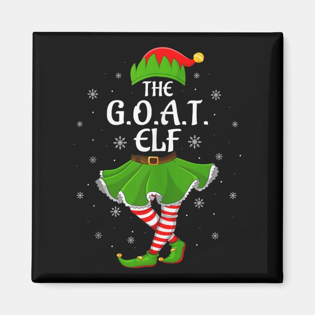 G.o.a.t Elf Christmas Family Girls Women Elf Squad Magnet (Front)