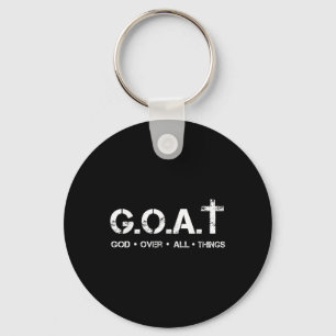 G.o.a.t God Over All Thing Christian Bible Saying Key Ring