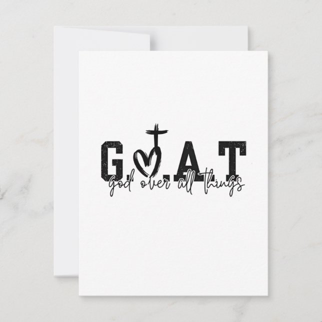 G.O.A.T God Over All Things Christian Jesus Card (Front)
