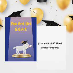 G.O.A.T. – Greatest Of All Time Flat Greeting Card