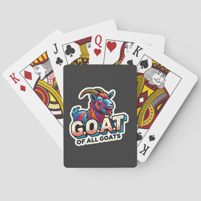 G.O.A.T. of All GOATS - Majestic Colourful Goat Playing Cards (Back)