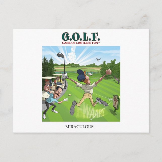 G.O.L.F. GAME OF LIMITLESS FUN POSTCARD (Front)