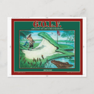 G.O.L.F. GREATEST OF LIFE'S FRUSTRATIONS POSTCARD
