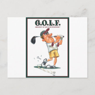 G.O.L.F. GREATEST OF LIFE'S FRUSTRATIONS POSTCARD