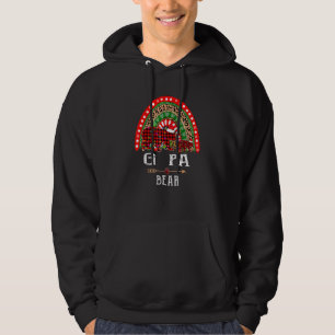 G Pa Bear Christmas Rainbow Leopard Family Christm Hoodie