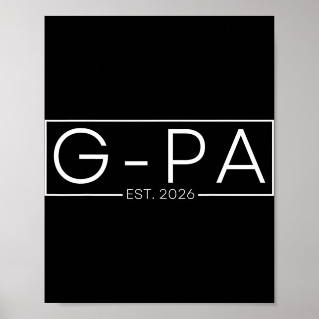 G-pa Est. 2026 Expect Baby 2026, G-pa 2026 New G-p Poster (Front)