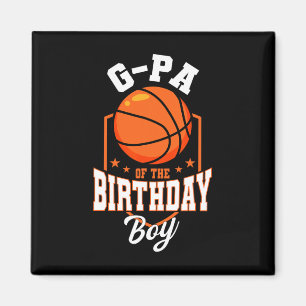 G Pa Of The Birthday Boy Sketll Theme Bday Party Magnet