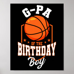 G Pa Of The Birthday Boy Sketll Theme Bday Party  Poster