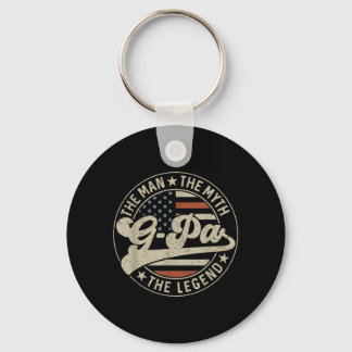 G-Pa The One And Only The Legend Flag Fathers Day Key Ring