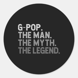G-pop The Man The Myth The Legend Father&#; s Day Classic Round Sticker