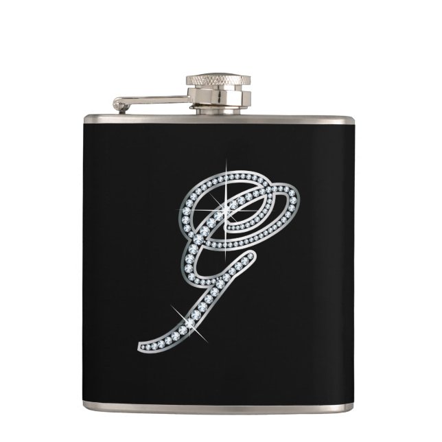 G Script "Diamond Bling" Flask (Front)