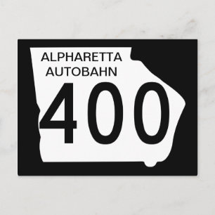 GA 400 "Alpharetta Autobahn" Postcard