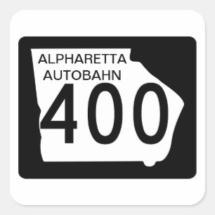 GA 400 "Alpharetta Autobahn" Square Sticker