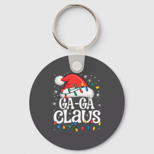 Ga-ga Claus Funny Xmas Christmas Grandma Holiday S Key Ring