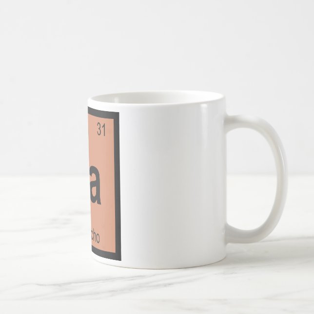 Ga - Gazpacho Soup Chemistry Periodic Table Symbol Coffee Mug (Right)