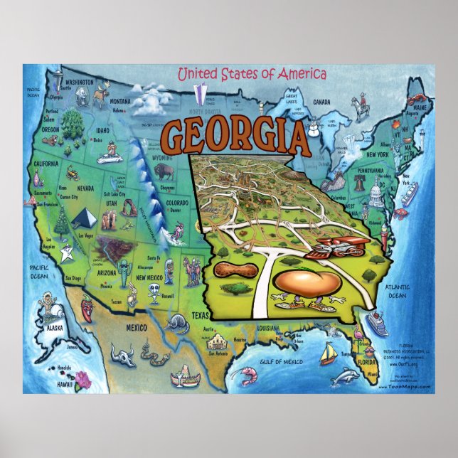 GA USA Map Poster (Front)