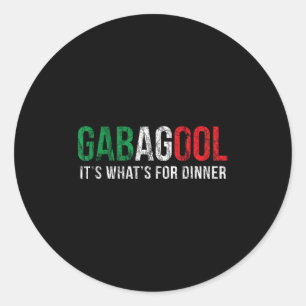 Gabagool Cacola Meat Lover New Jersey Italian Gift Classic Round Sticker