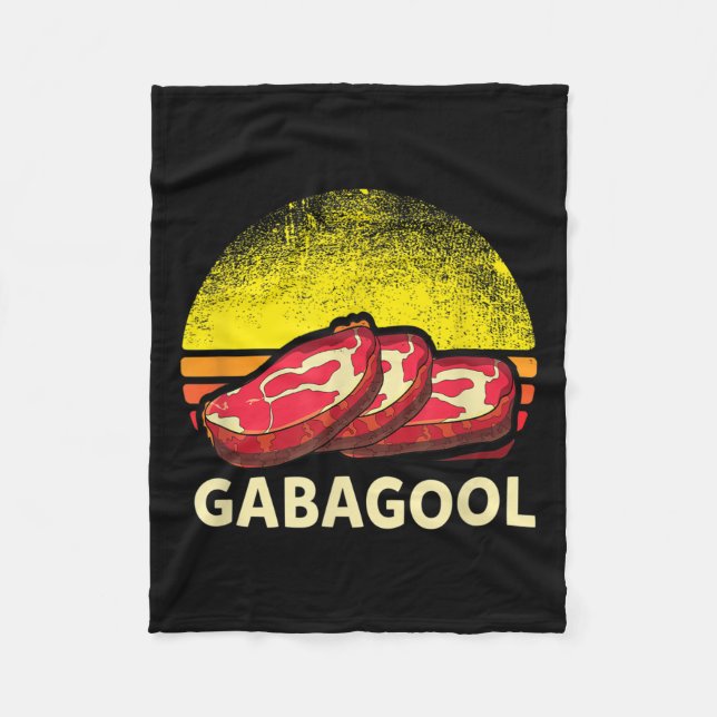 Gabagool Cacola Meat Lover New Jersey Italian Gift Fleece Blanket (Front)
