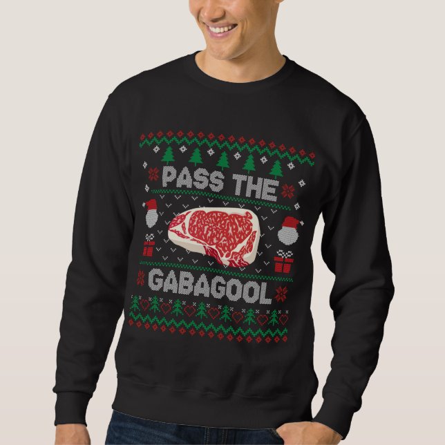 Gabagool Christmas Ugly Funny Xmas Sweater (Front)