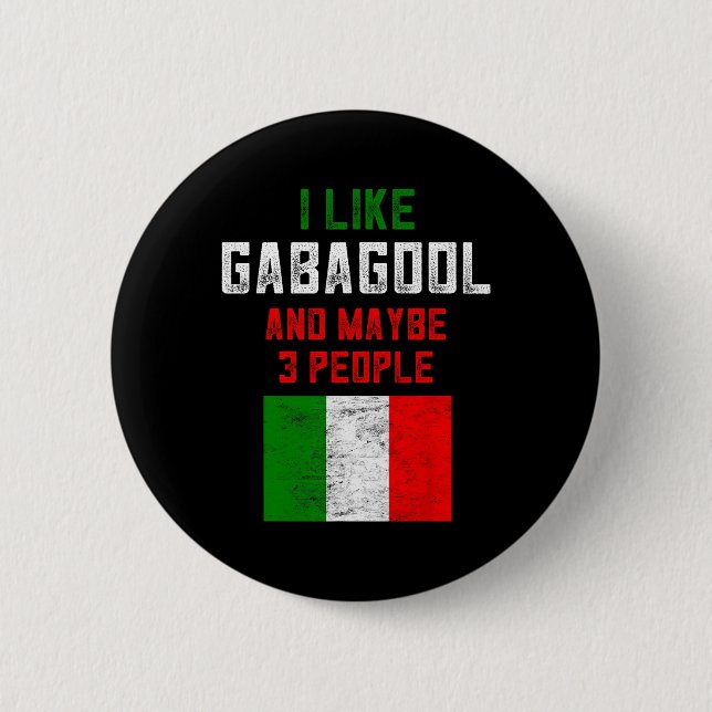 Gabagool Shirt Men New Jersey Meat Lover Italian C 6 Cm Round Badge (Front)
