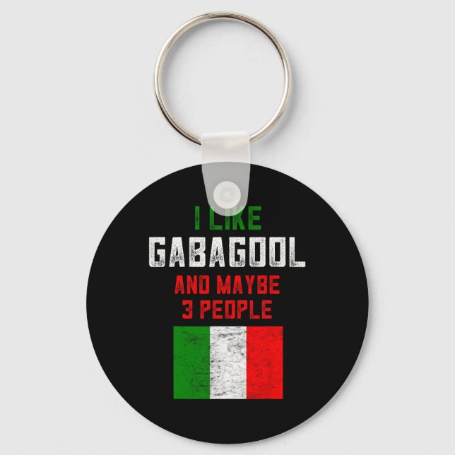 Gabagool Shirt Men New Jersey Meat Lover Italian C Key Ring (Front)