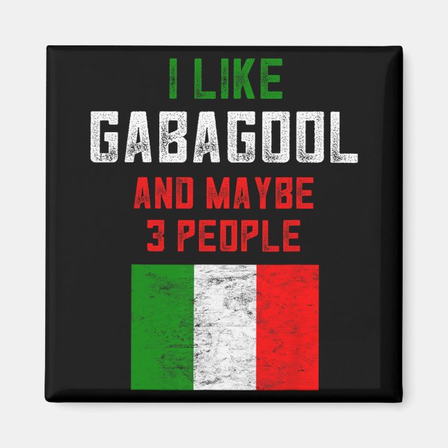 Gabagool Shirt Men New Jersey Meat Lover Italian C Magnet (Front)