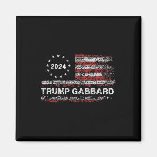 Gabbard 2024 Us Flag Trump 24 Conservative Electio Magnet