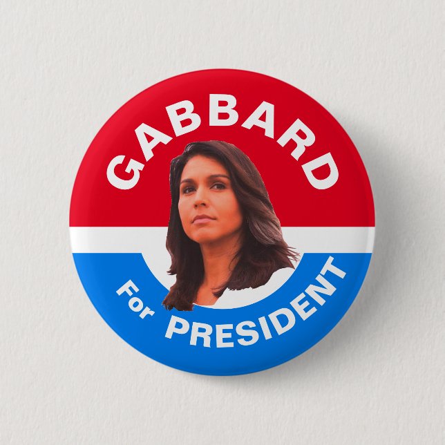 Gabbard for President 6 Cm Round Badge (Front)