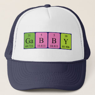Gabby periodic table name hat