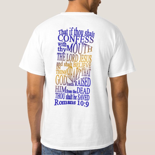 GABC WiM Romans 10:9 T 3 T-Shirt (Back)
