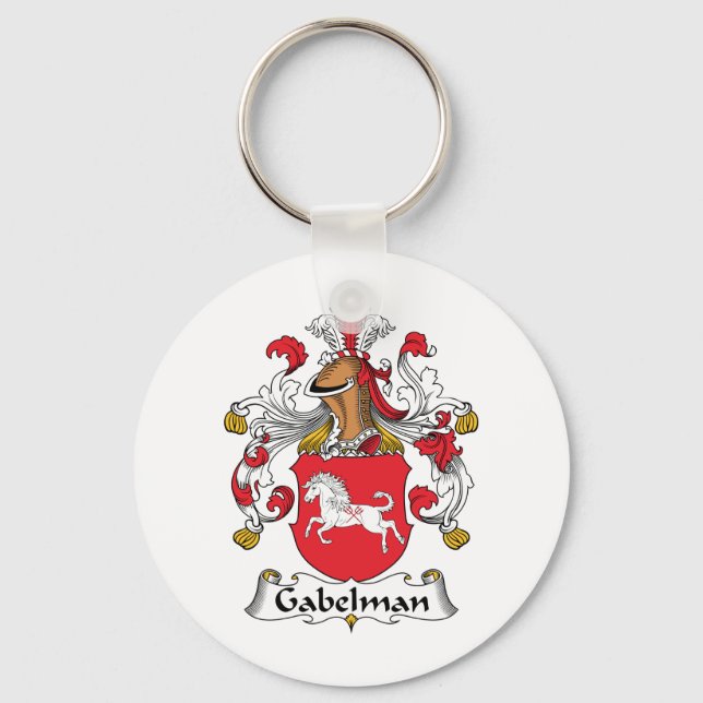 Gabelman Family Crest Key Ring (Front)